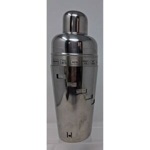 Recipe Cocktail Shaker Rotating Stainless Barware Martini Mixer